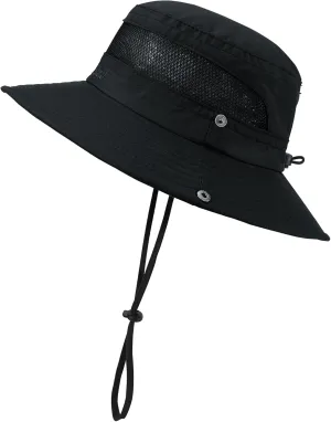 Kids Sun Hat UPF 50  Sun Protective Bucket Hat for Kids Boys Girls Wide Brim Summer Beach Fishing Safari Adjustable Hat