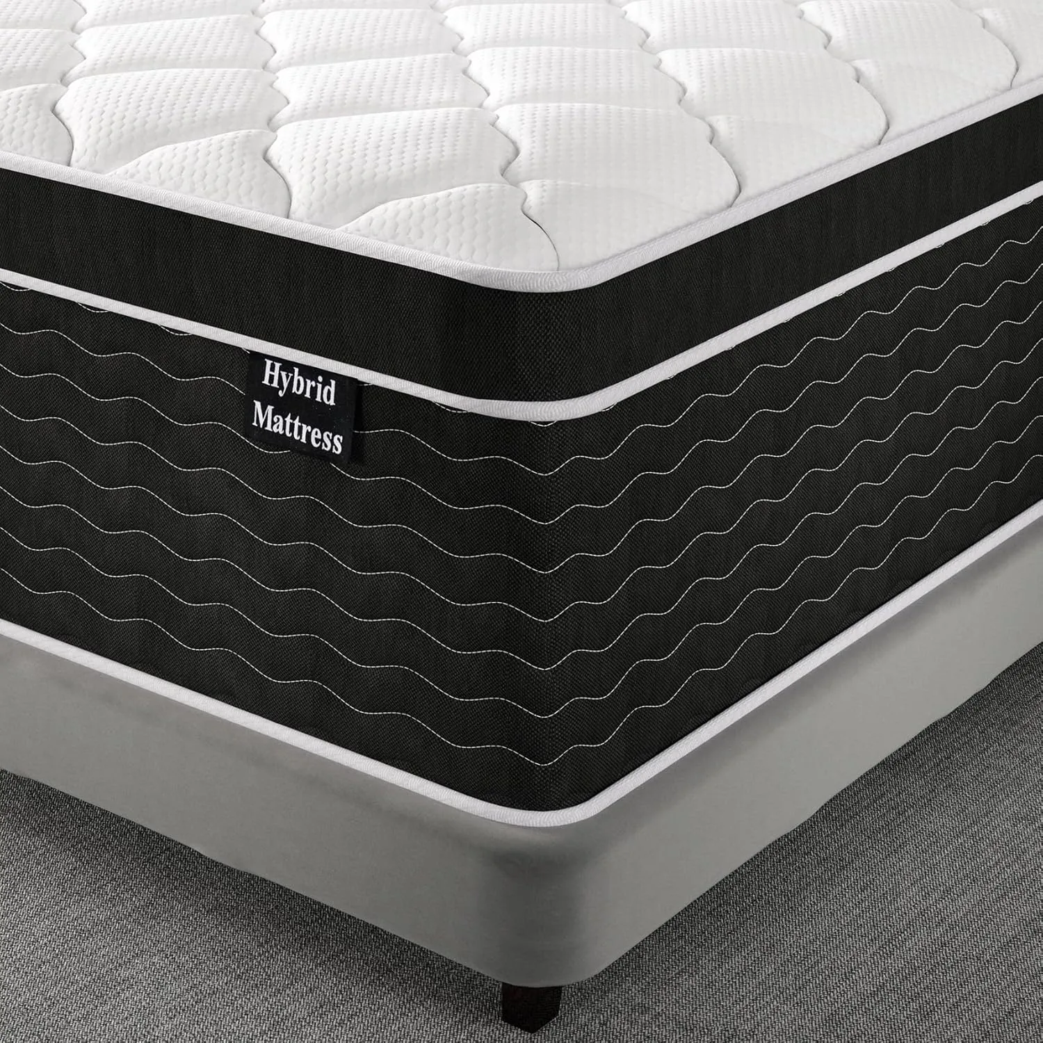 King Size Mattress, 12 inch Hybrid Mattresses in a Box, Firm King Mattress with Gel Memory Foam and Pocket Springs, Pressure Relief & Upgraded Support, Cooling and Breathable