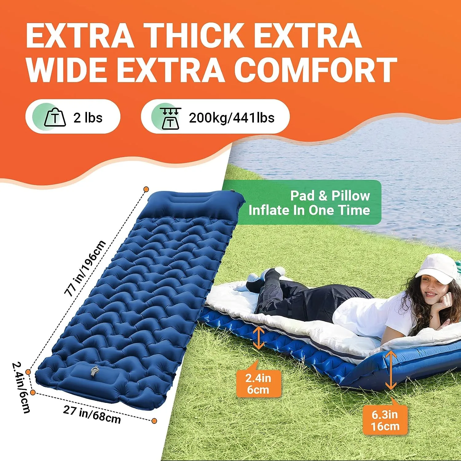KingCamp DELUXE 10 Single Air Pad Inflatable Mattress