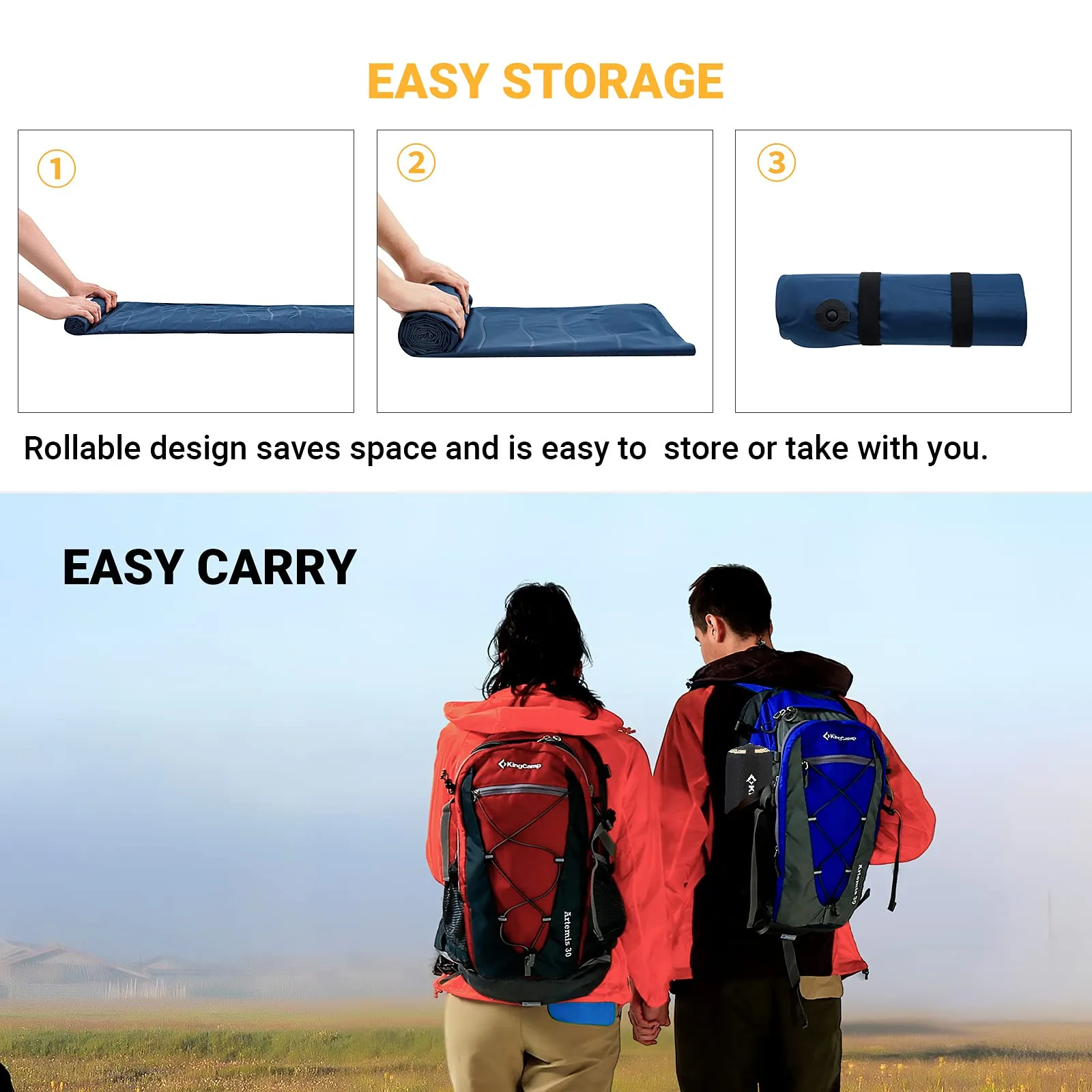 KingCamp Ergonomic High-Low Inflatable Sleeping Pad