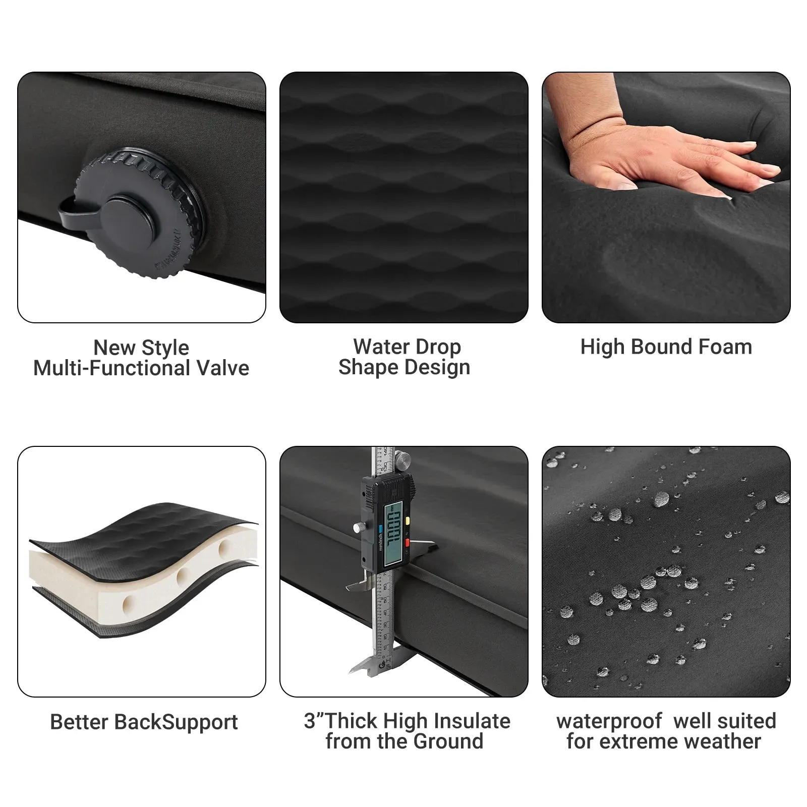 KingCamp Roll Up Camping Foam Pad 7.5 Double Self-inflateble Pad