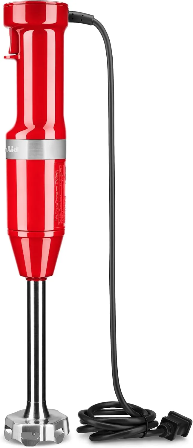 KitchenAid Variable Speed Corded Hand Blender with Accessories, Empire Red, KHBV83ER