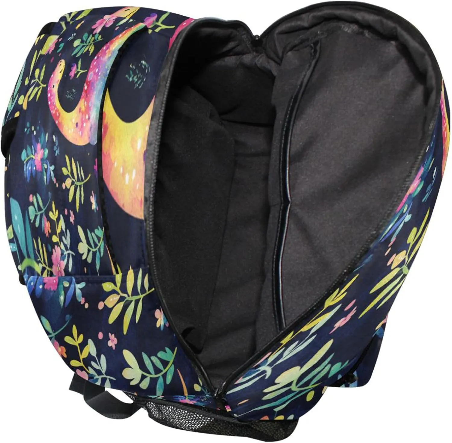 KLL School Backpack for Men and Women Fashion Personal Backpack with Chest Strap for Business Work College Travel Trip Funny Dinosaurs