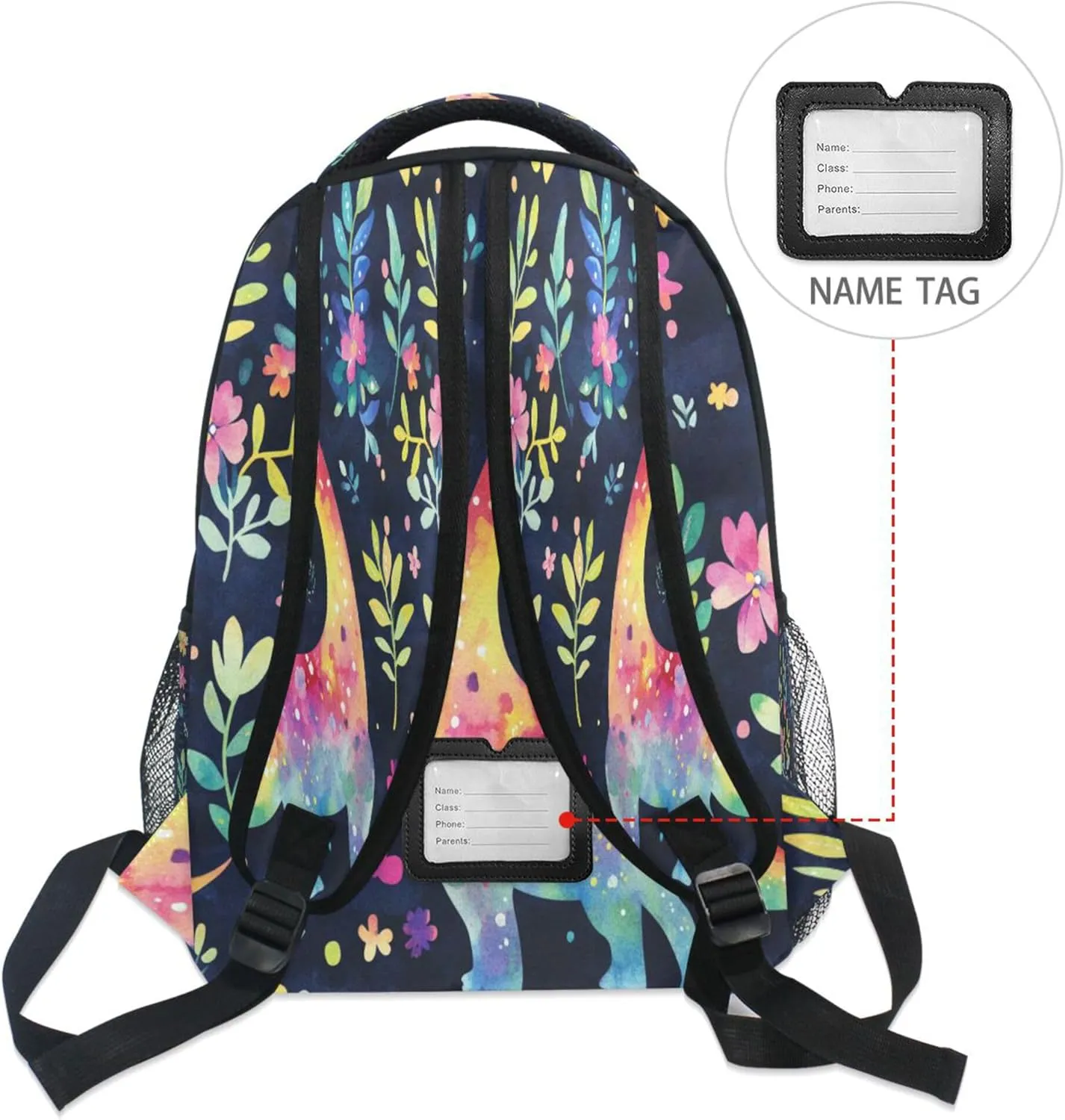 KLL School Backpack for Men and Women Fashion Personal Backpack with Chest Strap for Business Work College Travel Trip Funny Dinosaurs