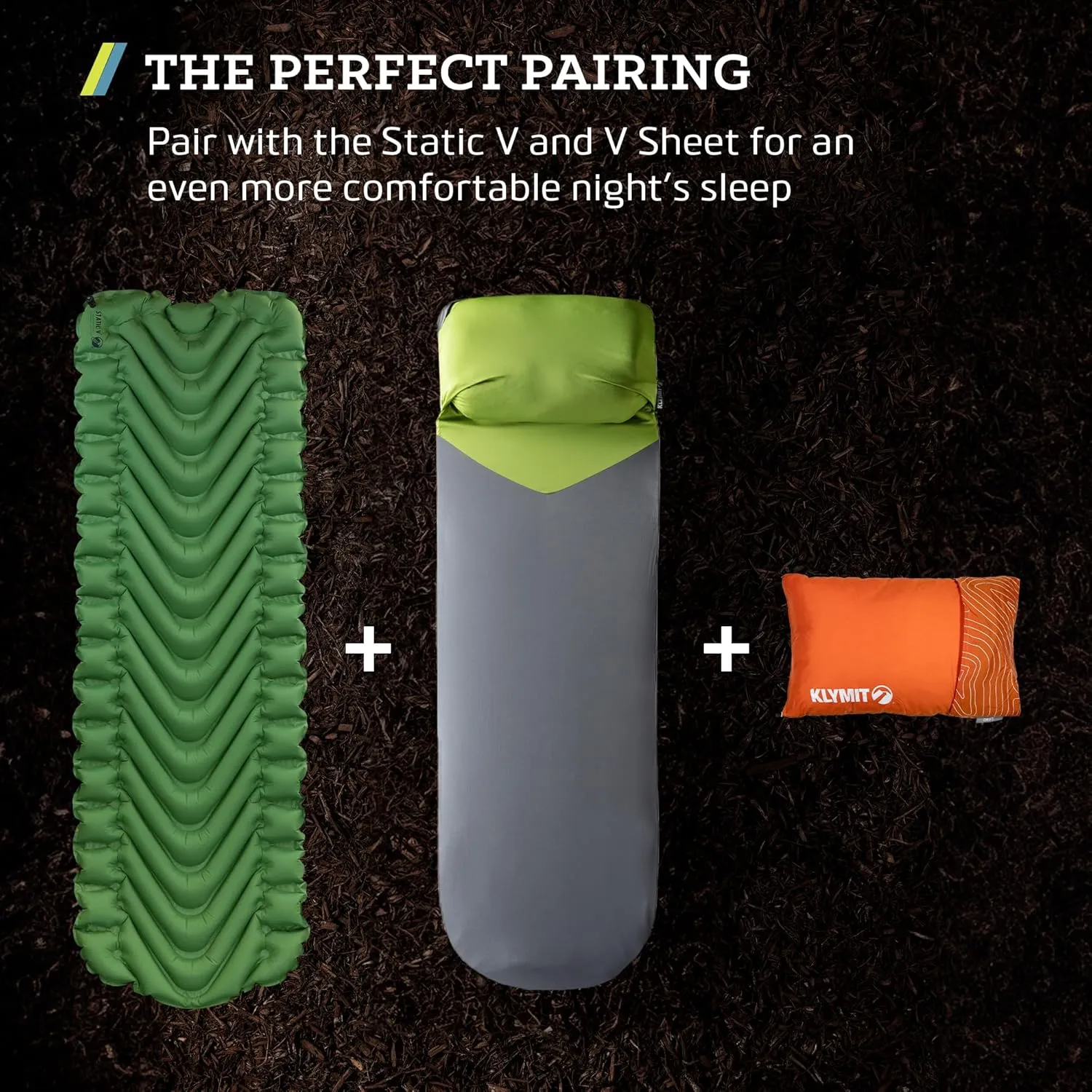 Klymit Drift Camping Pillow, Shredded Memory Foam Travel Pillow with Reversible Cover for Outdoor Use, Orange, Large