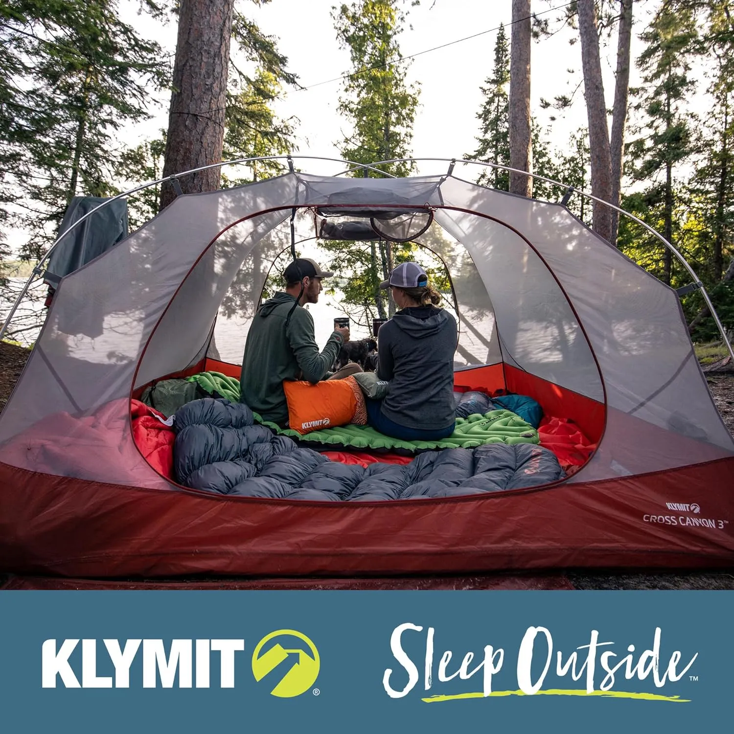 KLYMIT Static V Lightweight Inflatable Sleeping Pad | Comfortable, Lightweight, Easy to Inflate Portable Air Bed Mattress for Camping, Backpacking and Hiking — Orange
