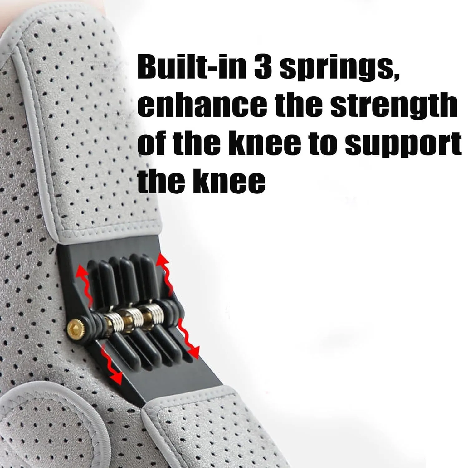 Knee Assistive Device, Knee Booster, Helps Support and Walk Easily, for Climbing and Squatting (2Pcs White)