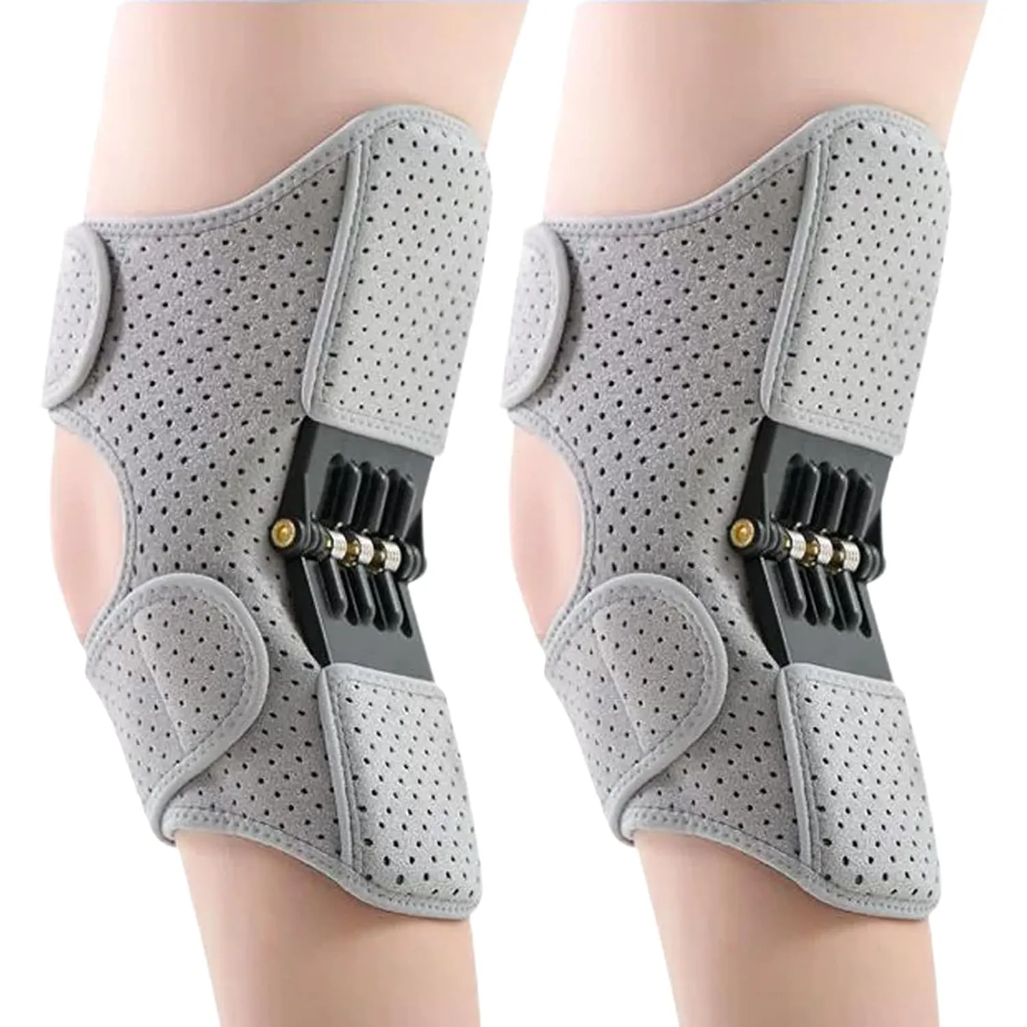 Knee Assistive Device, Knee Booster, Helps Support and Walk Easily, for Climbing and Squatting (2Pcs White)