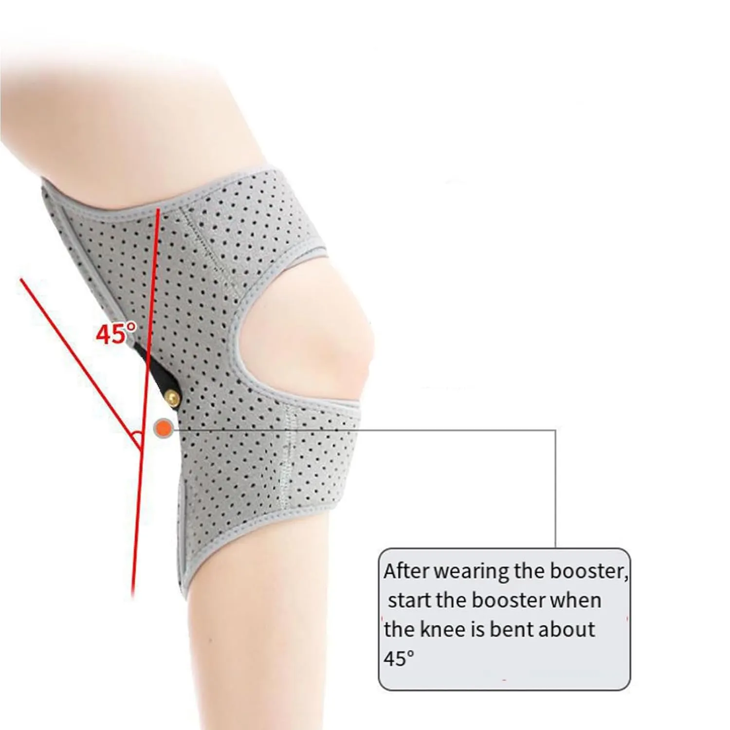Knee Assistive Device, Knee Booster, Helps Support and Walk Easily, for Climbing and Squatting (2Pcs White)