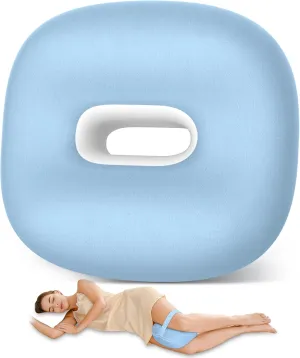 Knee Pillow for Side Sleepers - Hip Pain Relief, Memory Foam Leg Pillow for Side Sleeping, Between Legs Pillow for Sciatica Lower Back Pain, Knee Pillow with Ice Silk Cover and Elastic Strap