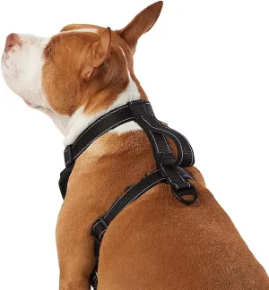 KONG Max Ultra Durable Neoprene Padded Chest Plate Dog Harness Offered by The Barker Company (Black, Large)