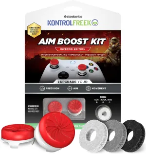 KontrolFreek Aim Boost Kit for Xbox One and Xbox Series X Controller | Includes Performance Thumbsticks and Precision Rings | Inferno Edition