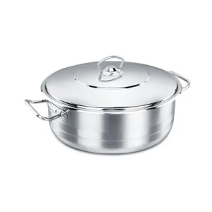 Korkmaz Stainless Steel Dutch Oven With Lid 6L 1pc