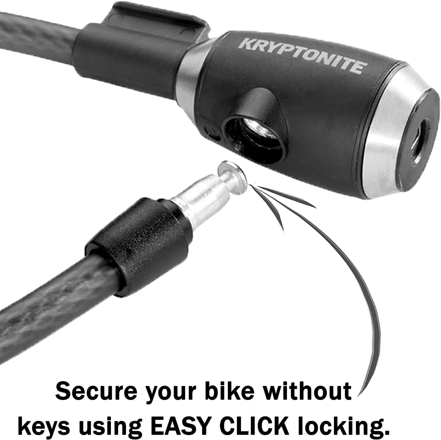 Kryptonite KryptoFlex Bike Lock Cable, 2FT/6FT Long 15mm Thick Heavy Duty Braided Steel Cable Anti-Theft Security Lock for Outdoor Equipment, Combination/Key Bike Lock