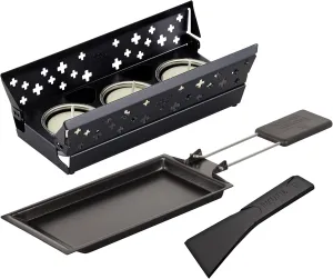 KUHN RIKON 32170 Mini Raclette Set, Black, Steel