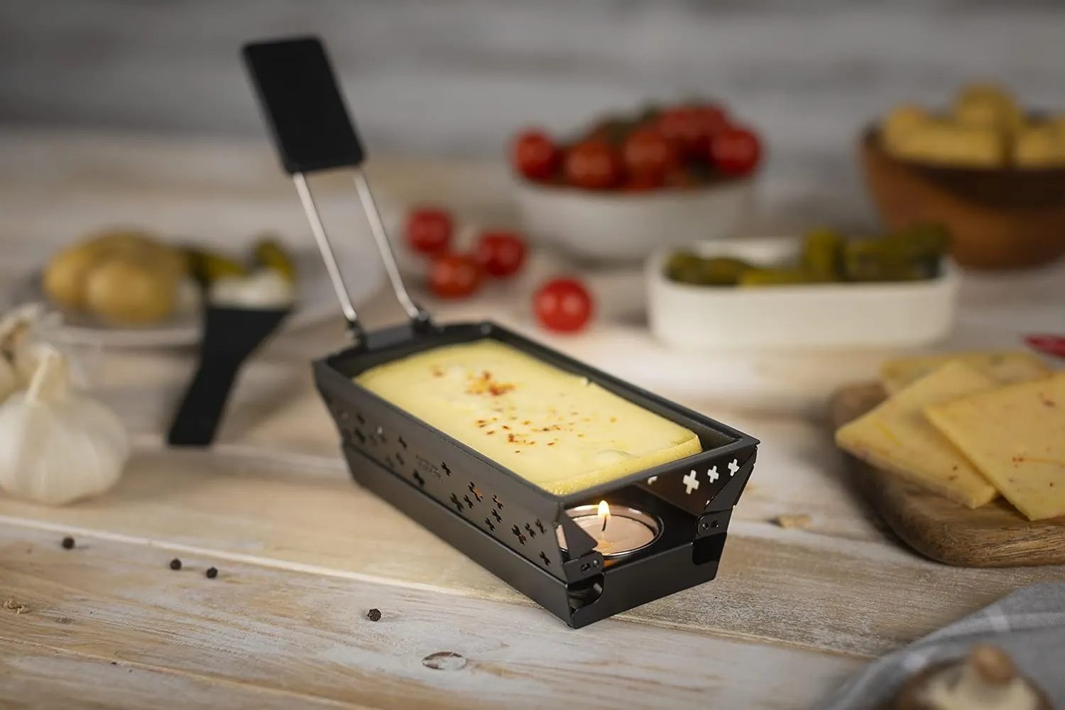 KUHN RIKON 32170 Mini Raclette Set, Black, Steel