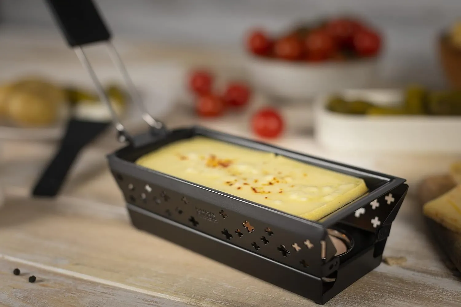 KUHN RIKON 32170 Mini Raclette Set, Black, Steel