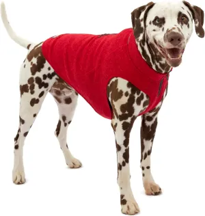 Kurgo Core Dog Sweater, Knit Dog Sweater with Fleece Lining, Cold Weather Pet Jacket, Zipper Opening for Harness, Adjustable Neck, Year-Round Sweater for Large Dogs (Heather Red, Large)