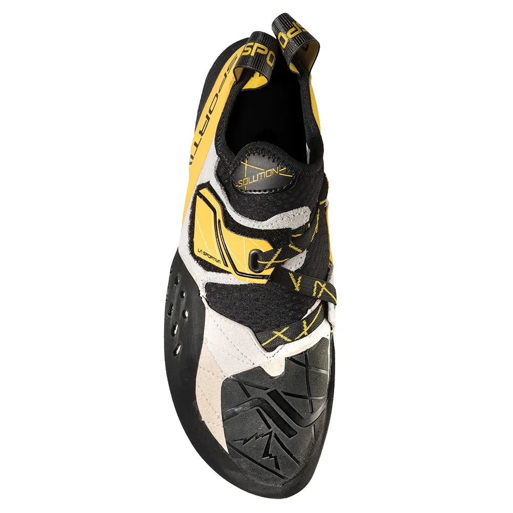 La Sportiva Solution Mens Climbing Shoe White/Yellow