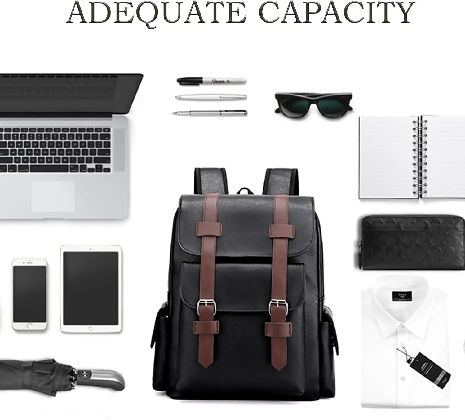 Laptop Backpack for Men Light Brown Large Travel Work Backpack Teacher Business Back Pack