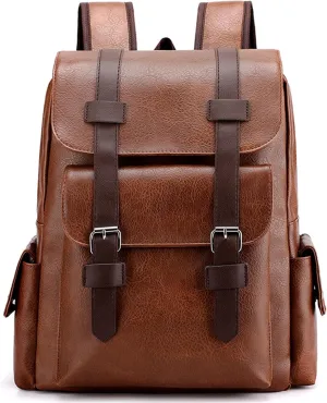 Laptop Backpack for Men Light Brown Large Travel Work Backpack Teacher Business Back Pack