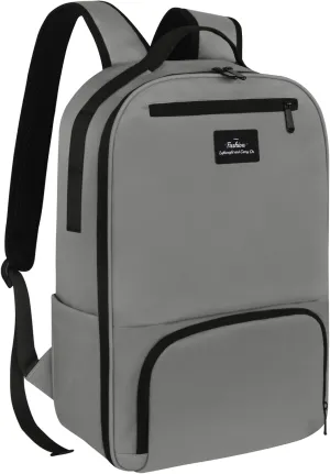 Laptop Backpack for Men, Mens Work Backpack, Bookbag for Men Women, Book Bag for School Teens, Travel Laptop Backpack Fits 15.6 Inch Notebook, Water Resistant Backpack with Luggage Strap (Grey)