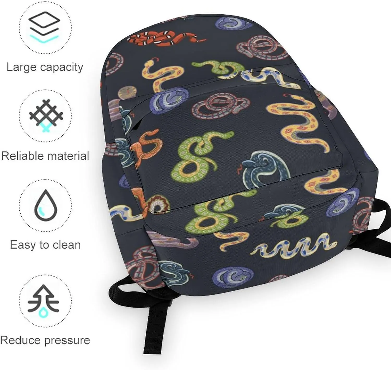 Laptop Backpack for Men Women Snake Animal Summer Travel Work Backpack with Compartment Large Capacity Daypack Business Work Bag