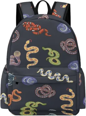 Laptop Backpack for Men Women Snake Animal Summer Travel Work Backpack with Compartment Large Capacity Daypack Business Work Bag