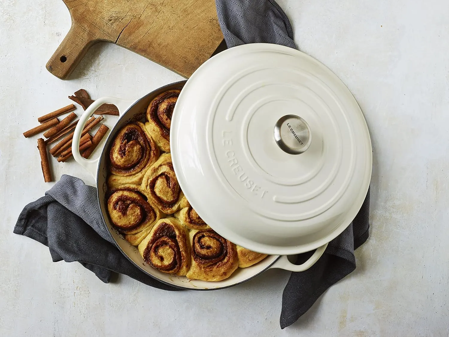 Le Creuset Enameled Cast Iron Signature Braiser, 3.5 qt., White