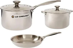 Le Creuset Tri-Ply Stainless Steel 5 pc. Cookware Set, 5 pc