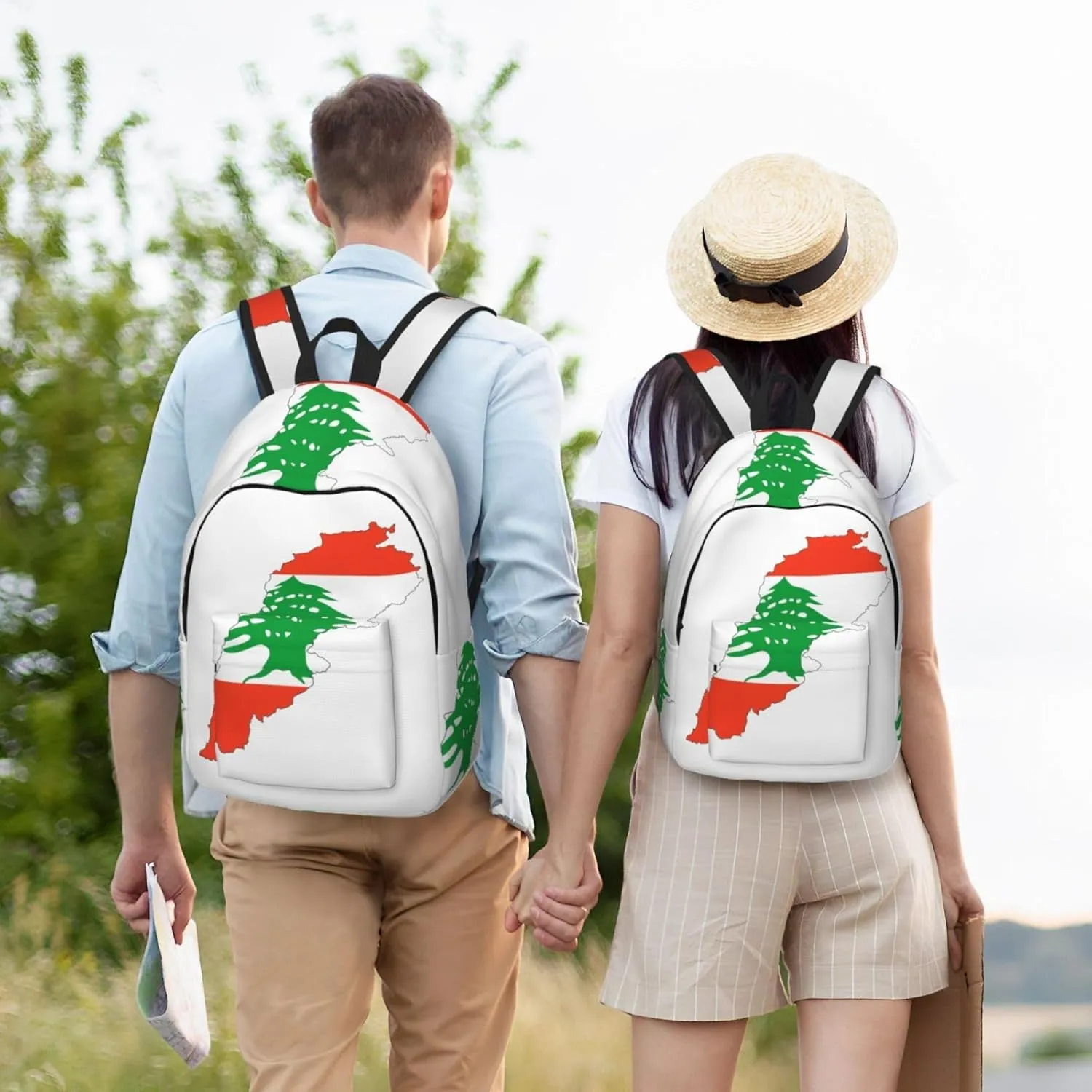 Lebanon Flag Map print Travel Laptop Backpack, Carry on Backpack, Computer Bag for Men Women College Book Bag