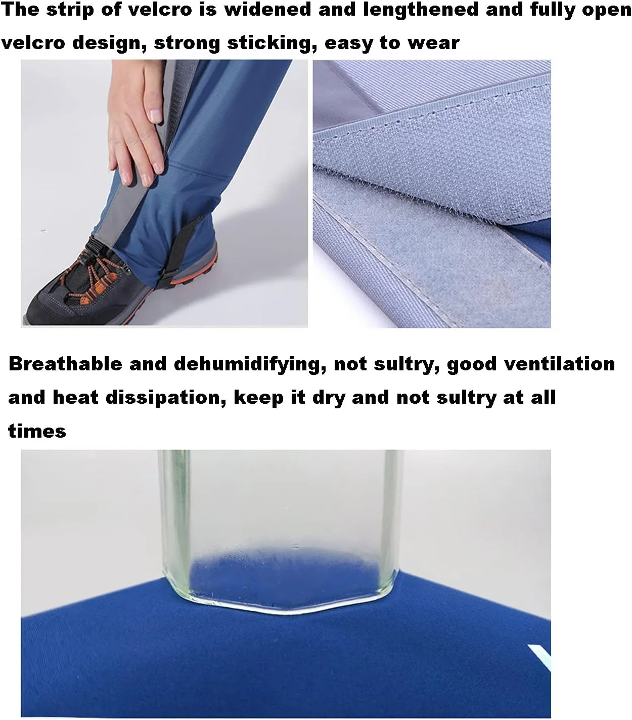 Leg Gaiters, Hiking Waterproof Leggings and Adjustable Snow Boot Covers Gaiters Mountaineering Mudguard Shoe Covers,Prevent Snake Bites