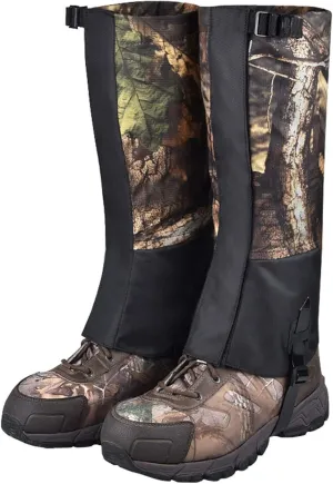 Leg Gaiters, Outdoor Mountaineering Gaiters, Waterproof Snakebite-Proof Gaiters, Adjustable Snow Boot Covers, Suitable for Hiking, Skiing, Hunting and Mountain Climbing (Size : X-Large)