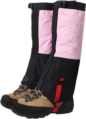 Leg Gaiters Ultra Outdoor Leggings, Waterproof Hiking Gaiters with Upgraded Rubber Foot Strap, Adjustable Snow Boot Gaiters, Anti-Snake Gaiters (Color : Color 5, Size : Small)