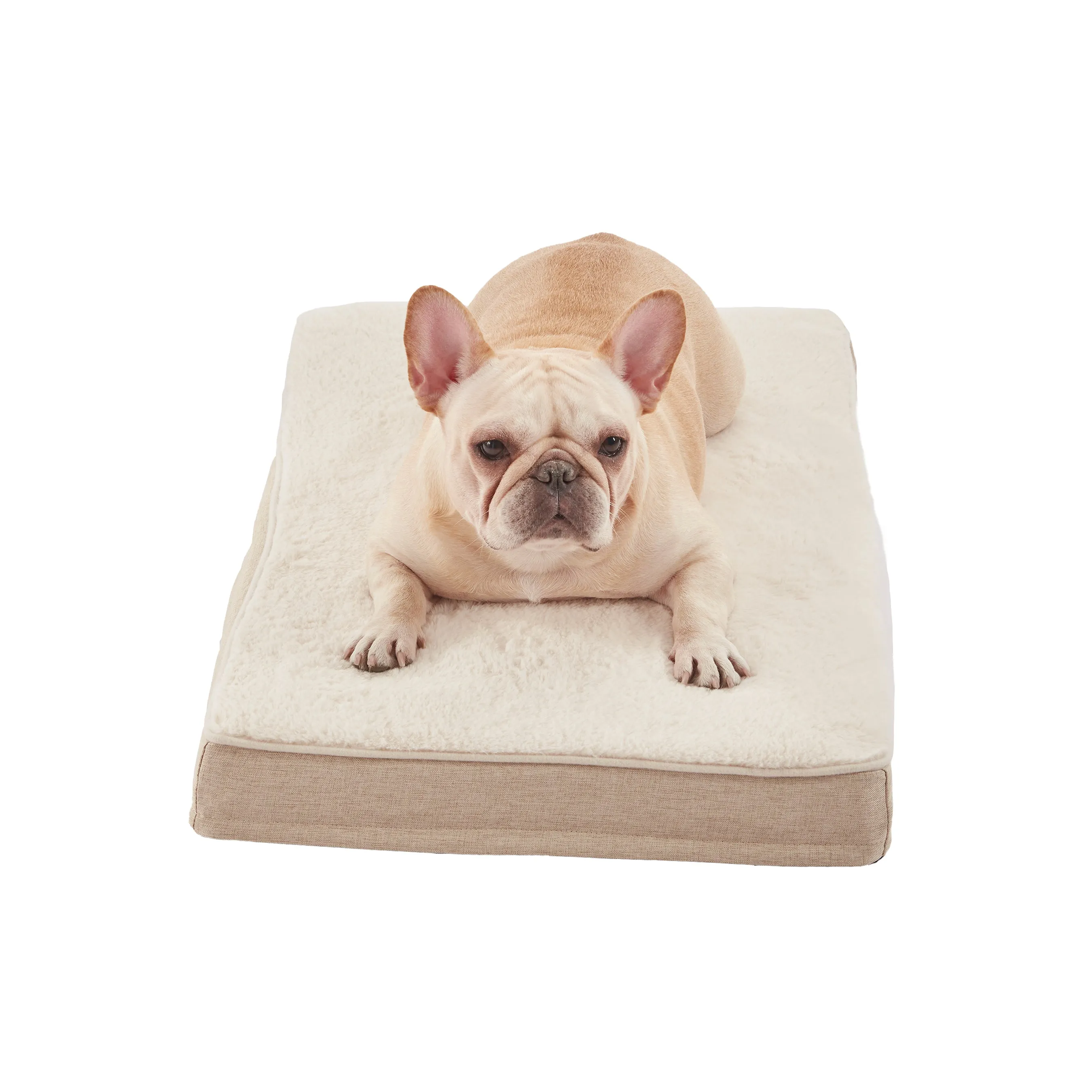 LFC PETS Plush Memory Foam Orthopedic Dog Beds for Medium to Extra Large Jumbo Dogs, Pet Crate Bed Mat with Cooling Gel Sponge, Removable Washable Cover & Waterproof Lining, M/L/XLL