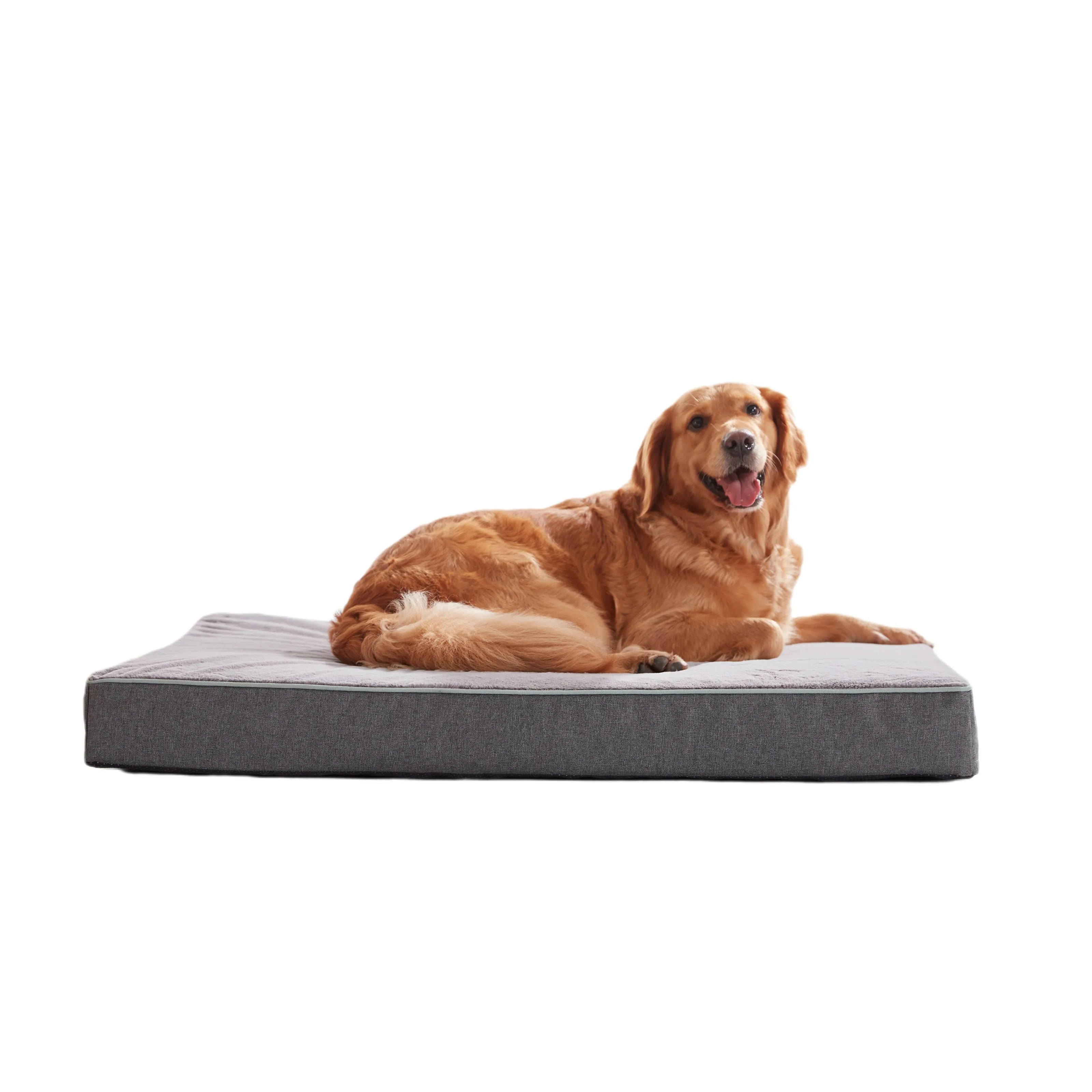 LFC PETS Plush Memory Foam Orthopedic Dog Beds for Medium to Extra Large Jumbo Dogs, Pet Crate Bed Mat with Cooling Gel Sponge, Removable Washable Cover & Waterproof Lining, M/L/XLL