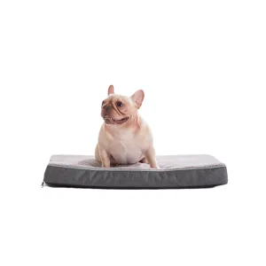 LFC PETS Plush Memory Foam Orthopedic Dog Beds for Medium to Extra Large Jumbo Dogs, Pet Crate Bed Mat with Cooling Gel Sponge, Removable Washable Cover & Waterproof Lining, M/L/XLL