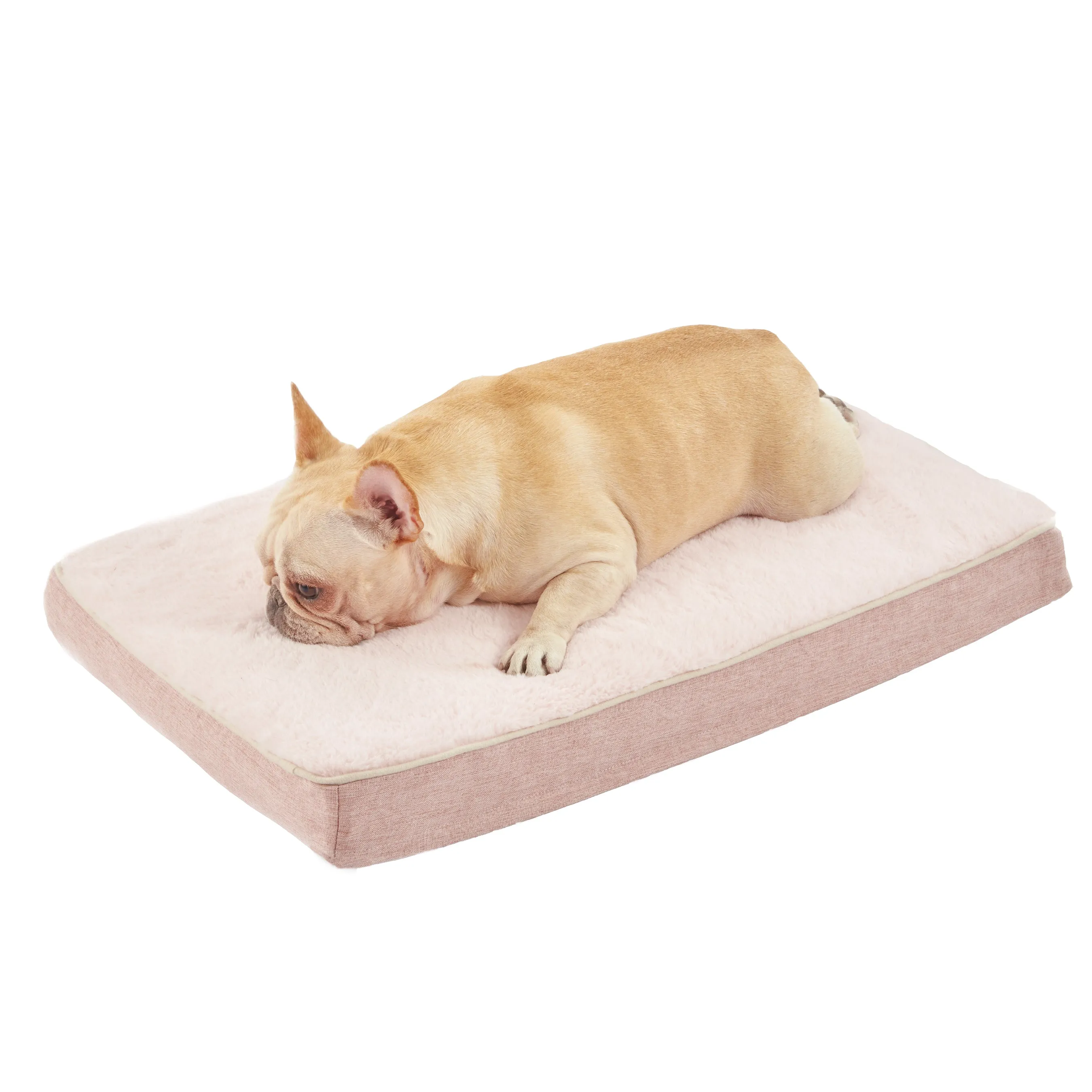 LFC PETS Plush Memory Foam Orthopedic Dog Beds for Medium to Extra Large Jumbo Dogs, Pet Crate Bed Mat with Cooling Gel Sponge, Removable Washable Cover & Waterproof Lining, M/L/XLL
