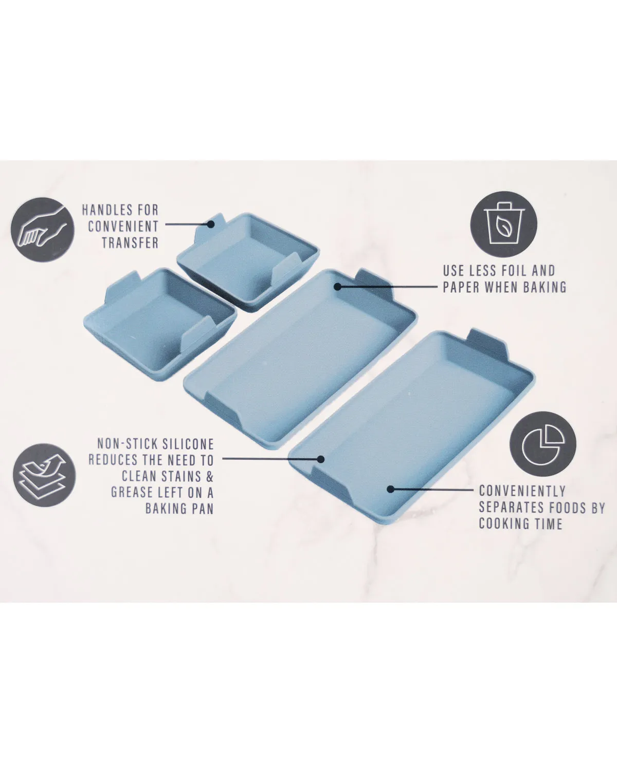 Light Blue Silicone Sheet Pan & Divider Set
