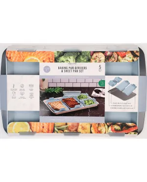 Light Blue Silicone Sheet Pan & Divider Set