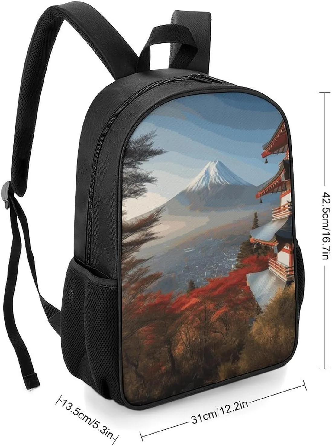 Lightweight Backpacks Cute Travel Bag Durable Japan Mount Landscape Printing Small Travel Backpack For Women & Men