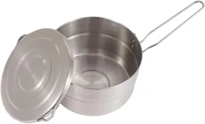 Lightweight Camping Cookware Stainless Steel Hiking Pot with Handle for Outdoor Cooking Backpacking Picnic and