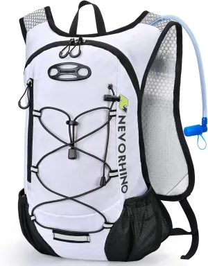 Lightweight Hydration Backpack, Running Backpack with 2L Water Bladder, Hydro Water Daypack for Cycling Hiking Rave for Men Women