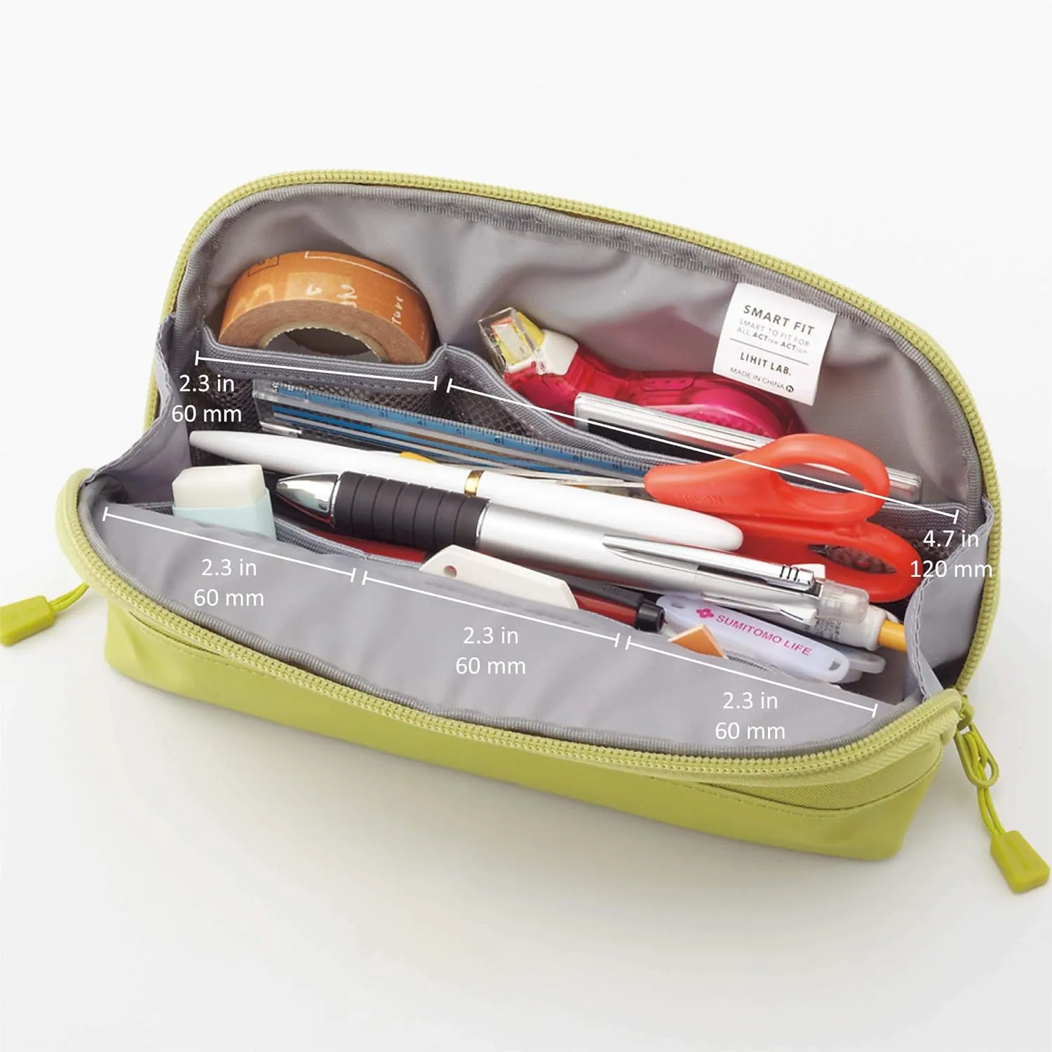 LIHITLAB Compact Pen Case, Water & Stain Repellent