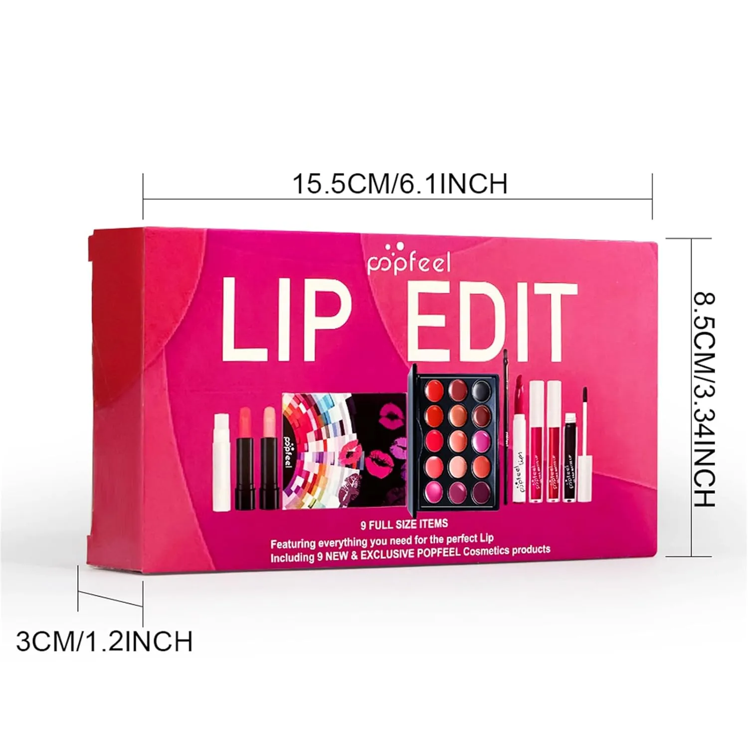 Lip Makeup Kits for Women, Lip Makeup Set for Beginners,Mother's Day Gifts for Women Girls, Lip Cosmetics Essential Bundle Include Lipstick Palette,Lip Brush