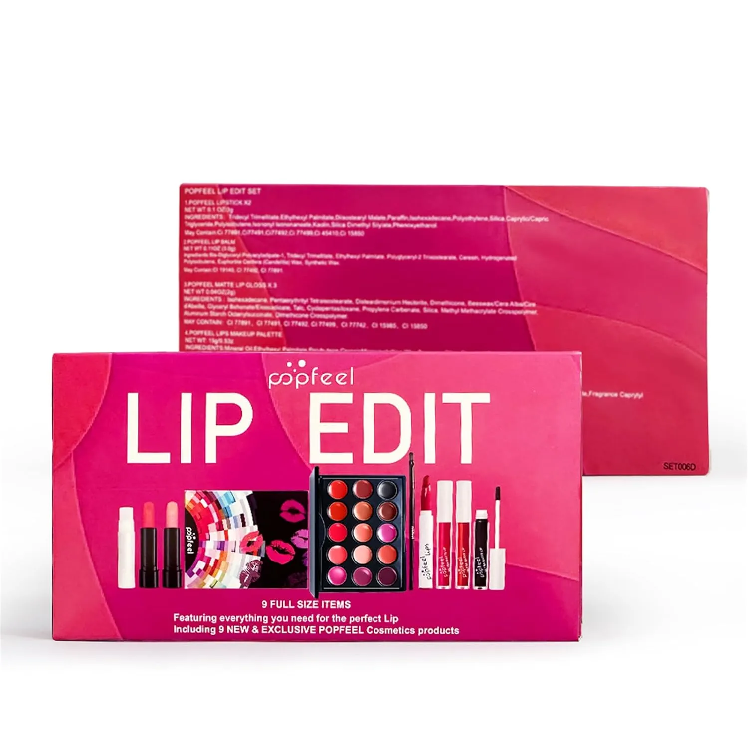 Lip Makeup Kits for Women, Lip Makeup Set for Beginners,Mother's Day Gifts for Women Girls, Lip Cosmetics Essential Bundle Include Lipstick Palette,Lip Brush