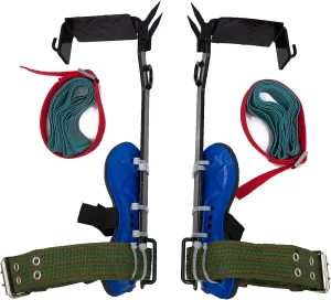 Litong 2 Pack Tree Climbing Gears, Adjustable Stainless Steel Spikes with Harness Belt, Non-Slip Pedal for Picking Fruit, Outdoor Sports (Unisex)