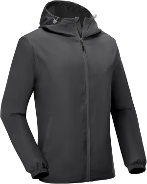 Little Donkey Andy Men’s Lightweight Breathable Windbreaker Golf Jacket UPF50  Windproof Outdoor Running Coat