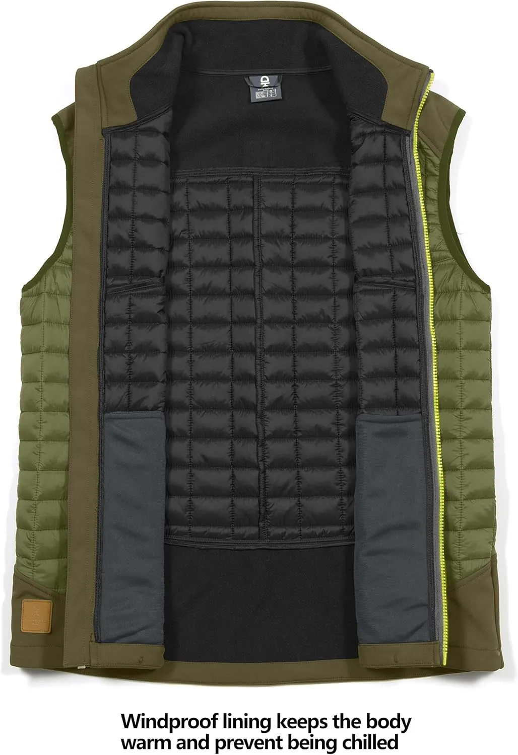 Little Donkey Andy Men’s Lightweight Puffer Vest, Warm Outdoor Sleeveless Jacket for Hiking Travel Running