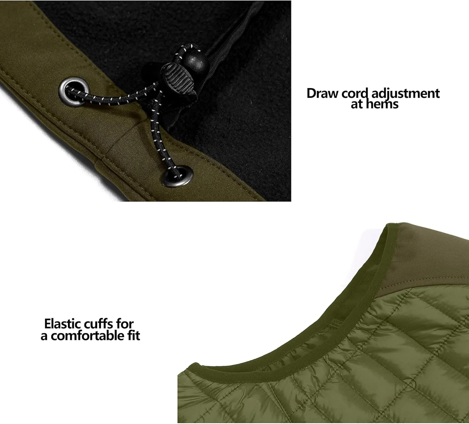 Little Donkey Andy Men’s Lightweight Puffer Vest, Warm Outdoor Sleeveless Jacket for Hiking Travel Running